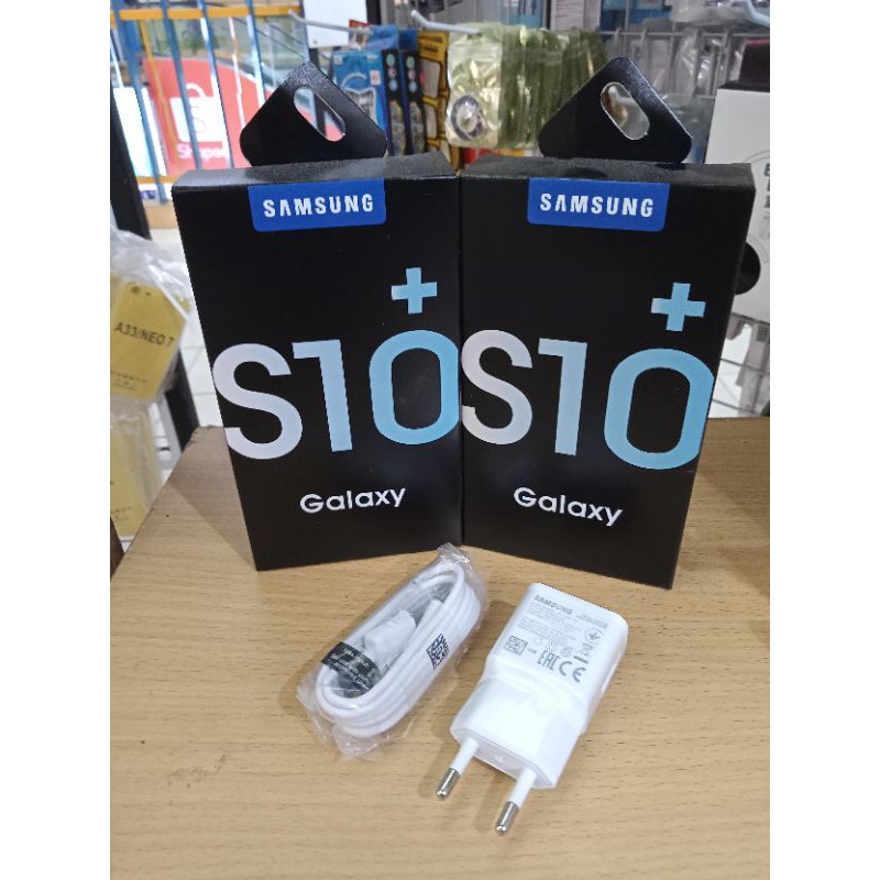 CHARGER SAMSUNG S10+ Charger TC Casan Samsung S10+ Micro Tipe C Travel Charger Casan Samsung S10+ Or
