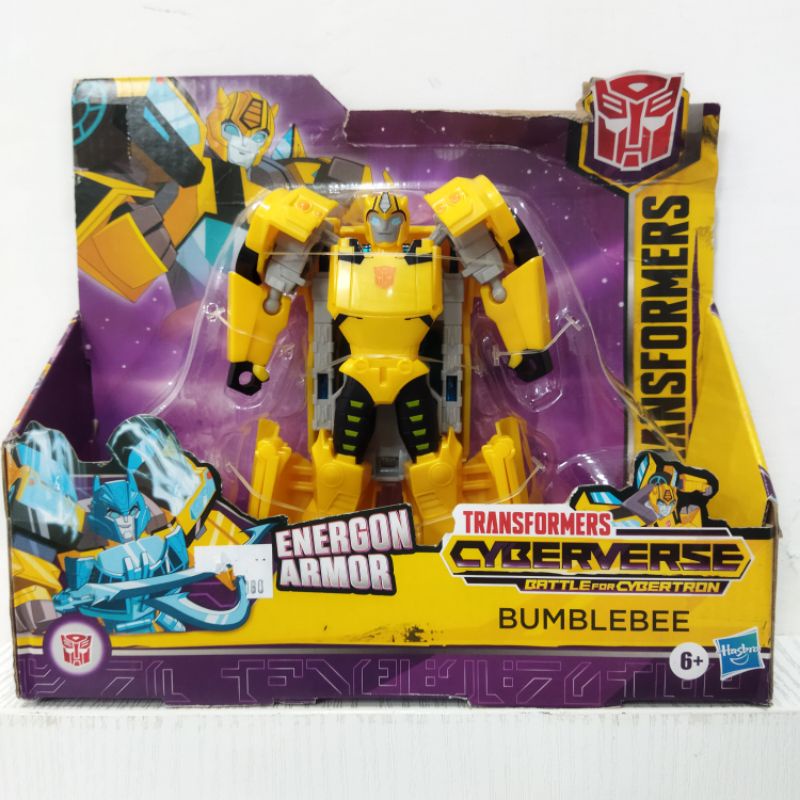 ori original hasbro transformers cyberverse battle for cybertron bumblebee energon armor mainan anak laki cowok robot hadiah kado ultah perang pedang kuning toy boy toys action figure