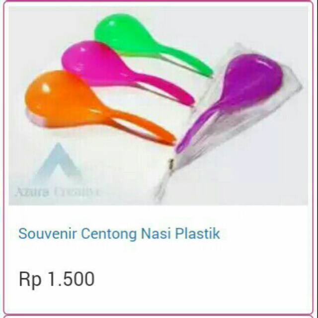 Souvenir centong nasi plastik