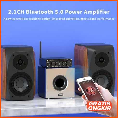 Amplifier Audio Bluetooth 5.0  2.1 Bass Treble Control BT30D