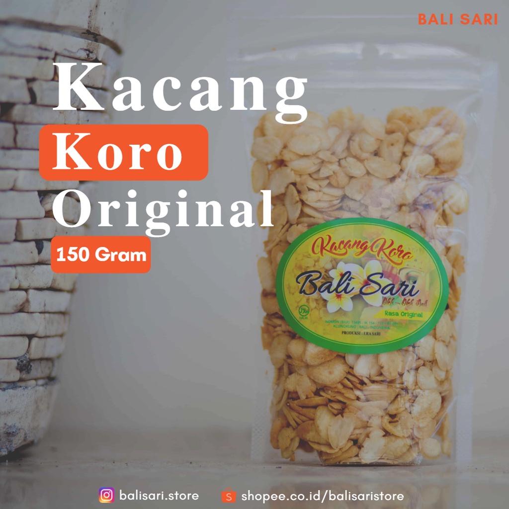 

Kacang koro original kemasan zipper clip