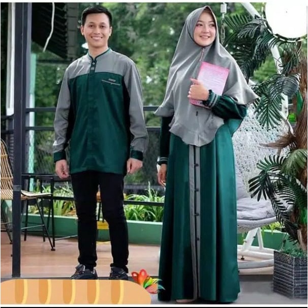 baju couple pasangan radhani set gamis couple keluarga kapelan suami istri kapel pacar lamaran lebaran kekinian terlaris terbaru 2022