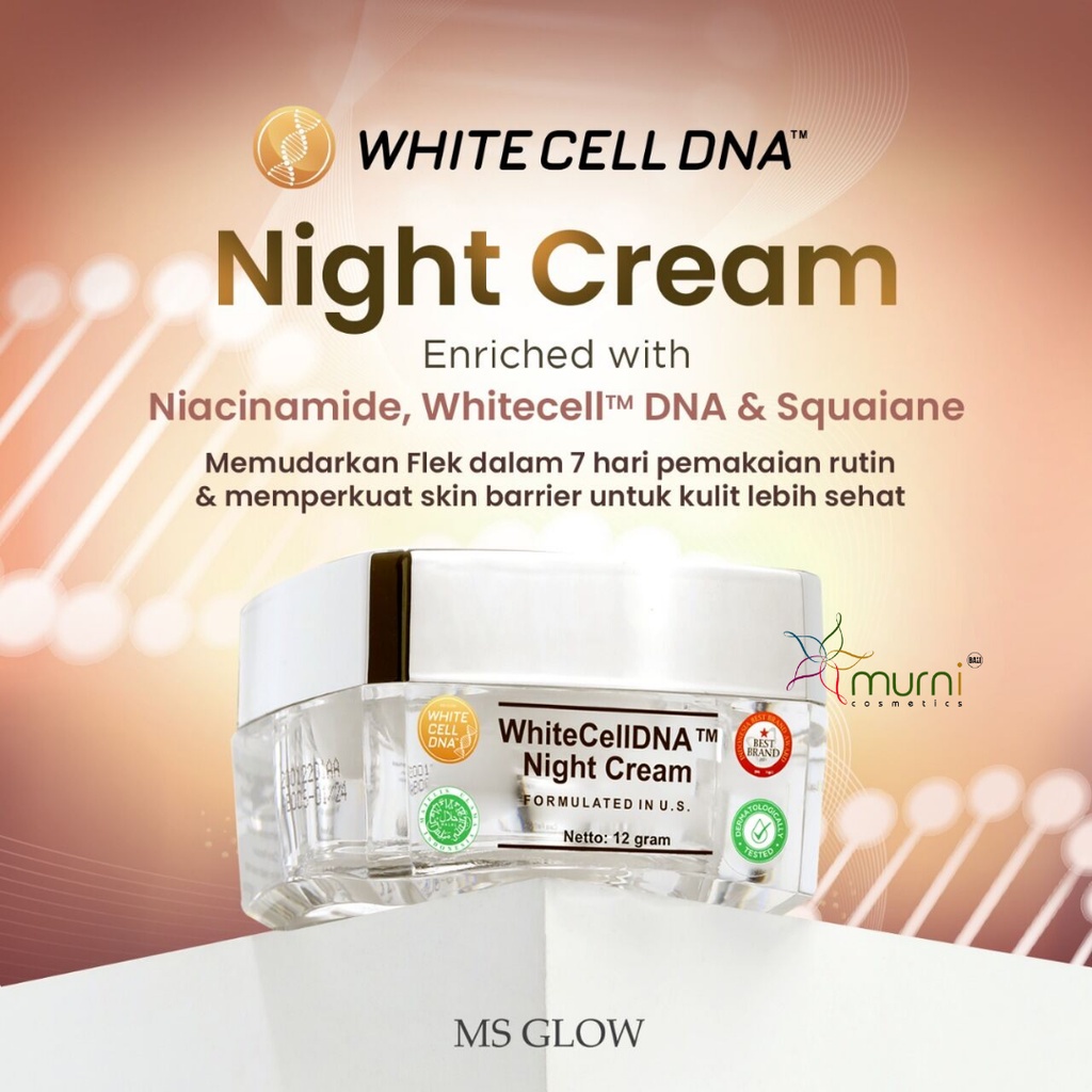 MS GLOW WHITE CELL DNA NIGHT CREAM 12G