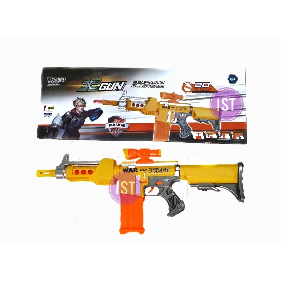 MWN.TOYS Mainan Tembakan X Gun panjang No.7001