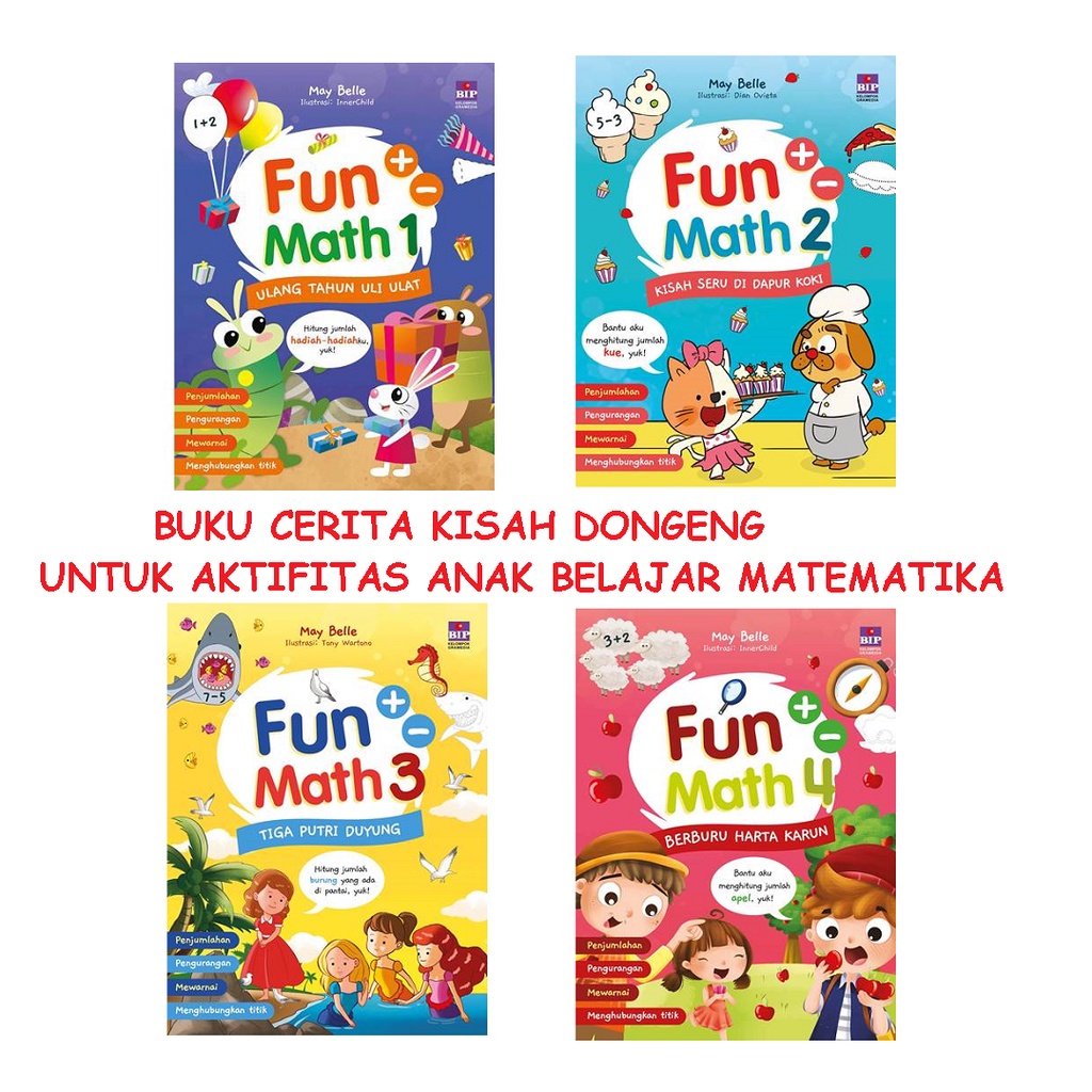 Jual Buku Cerita Dongeng Kisah untuk Anak PAUD TK RA Belajar Matematika ...