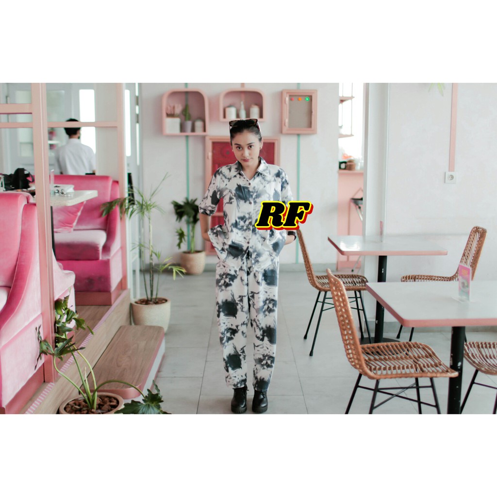 Setelan one set tie dye / setelan atasan wanita / setelan tie dye rayon premium / cod /rayon viscose