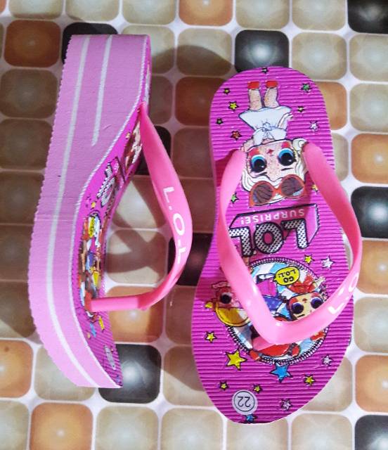 Sandal Wedges L.O.L  anak2 size21/35 NEW