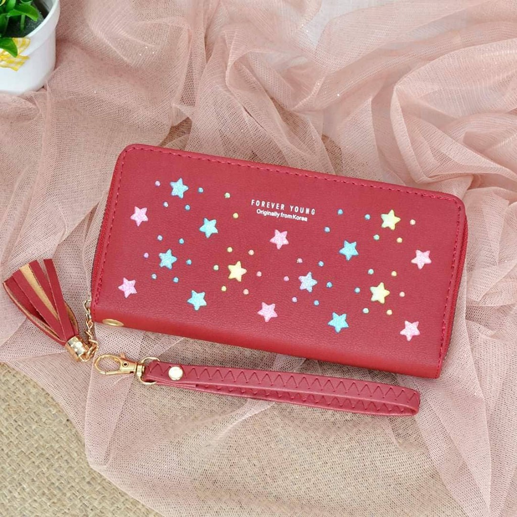 Dompet Panjang FY 1 Res Motif Star Wanita Import 2700-1