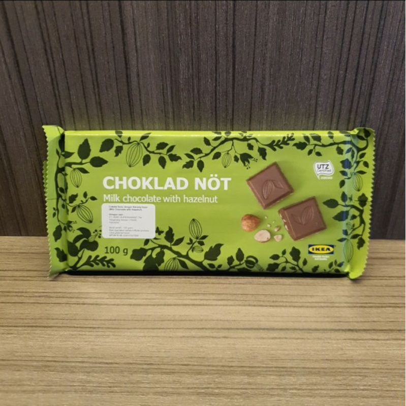 

CHOKLAD NOTMilk Chocolate Bar With Hazelnut Coklat Susu Ikea 100gr