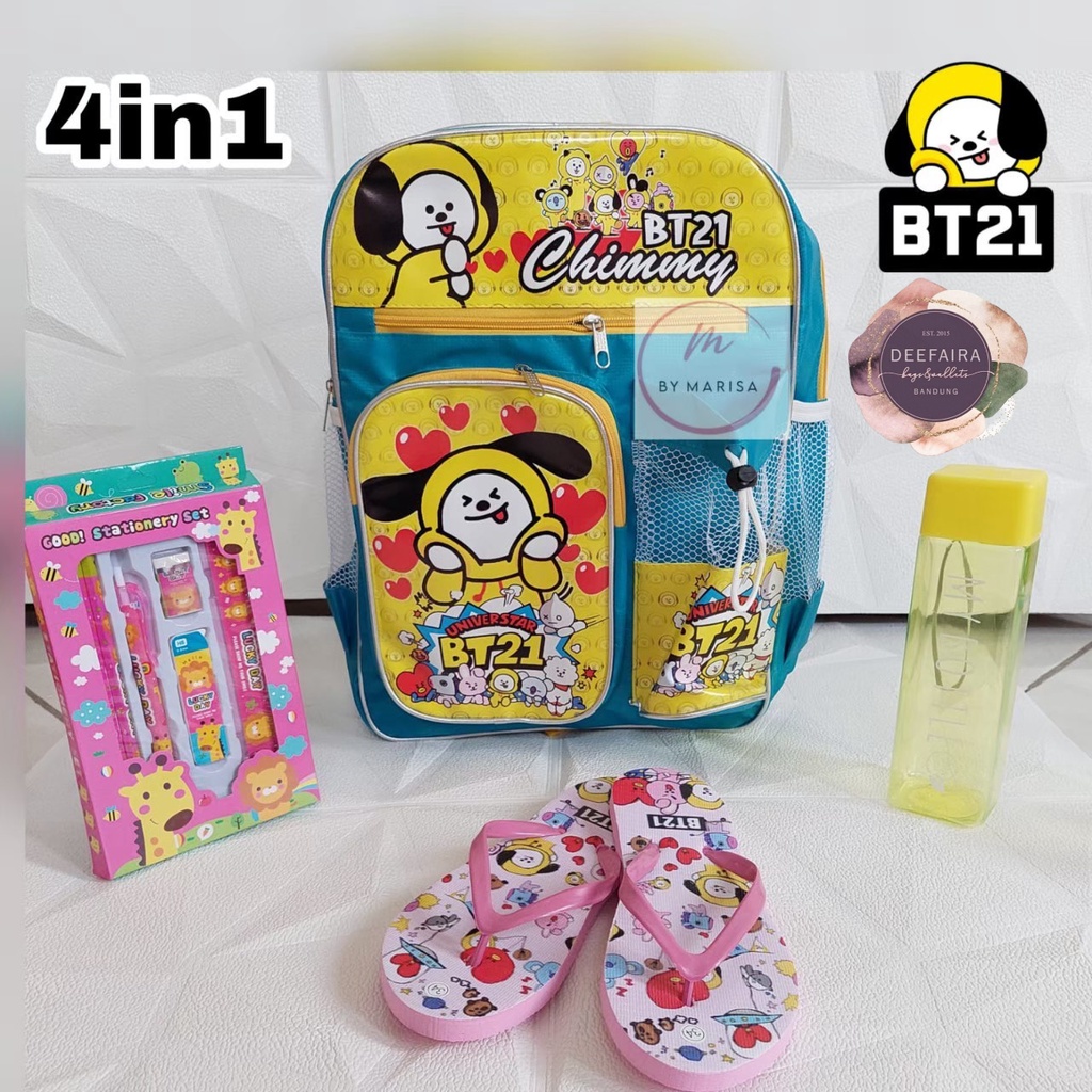 Tas Ransel Anak Perempuan Model M11 Bet21 4 In 1 Tas Sekolah Paud Tk Dan Sd