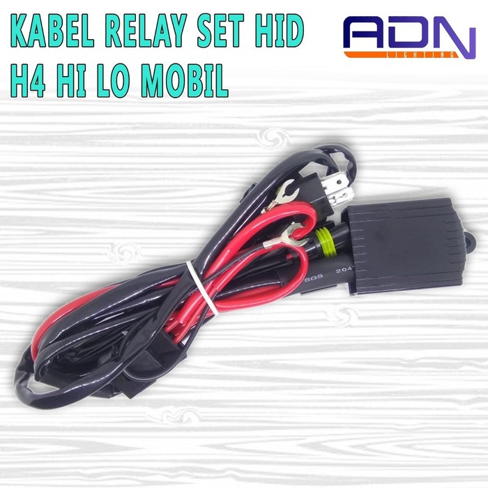 Kabel Relay set HID mobil H4 Hi Lo