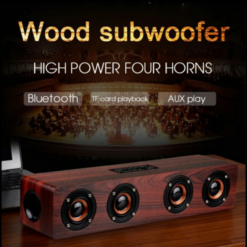 Soundbar Bluetooth Speaker Streo Subwoofer With Mic