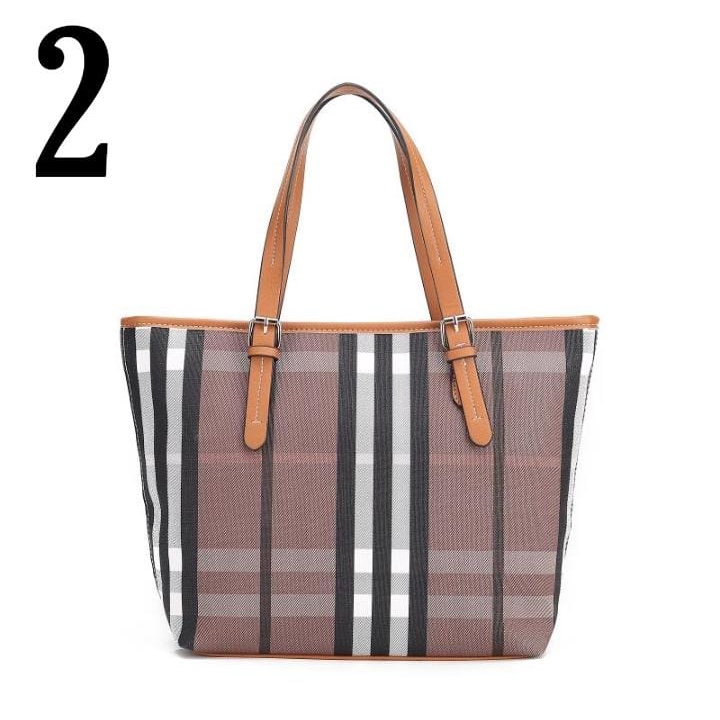 Tas Bahu Wanita Simple Motif Kotak-Kotak Import Premium#014