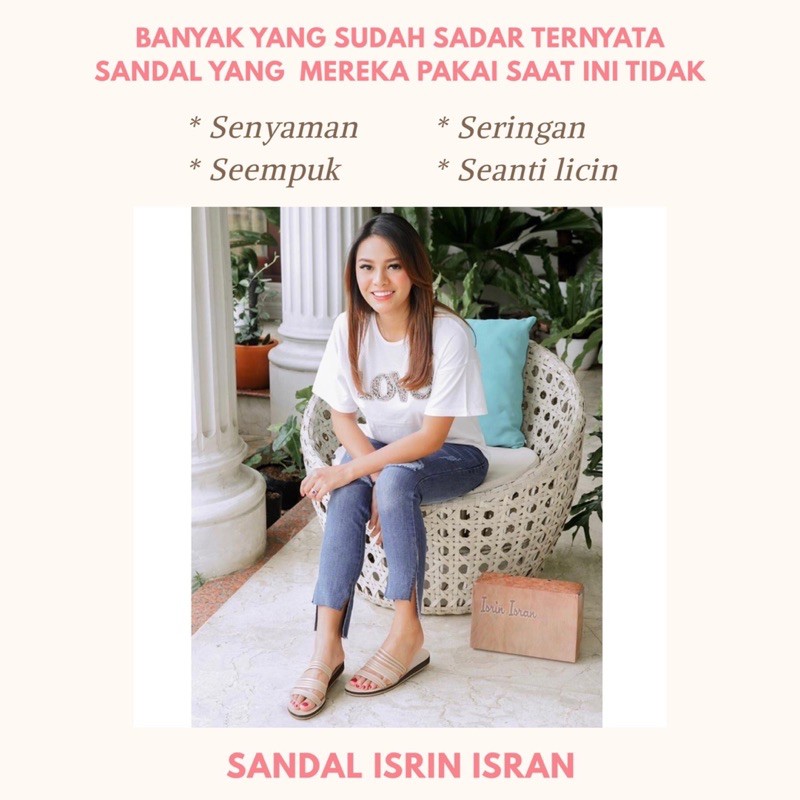 ( TUKS-TUKS ) Sandal Slip On Wanita Selop Teplek tali Nyaman ISRIN ISRAN