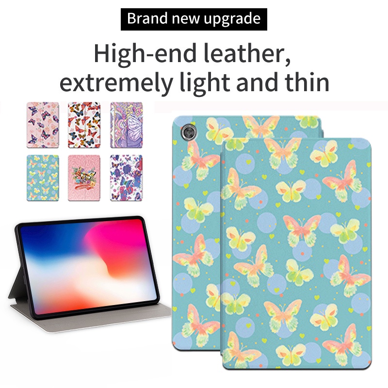 Untuk Lenovo Tab M10 HD (2nd Gen) TB-X306/M10 TB-X605F TB-X505F/M10 FHD REL TB-X605FC 10.1 inch Tablet Stand Cover Fashion Fancy Color Butterfly Series Flip Leather Case