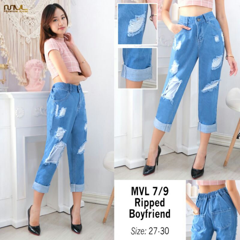 CP MVL RIPPED BOYFRIEND JEANS