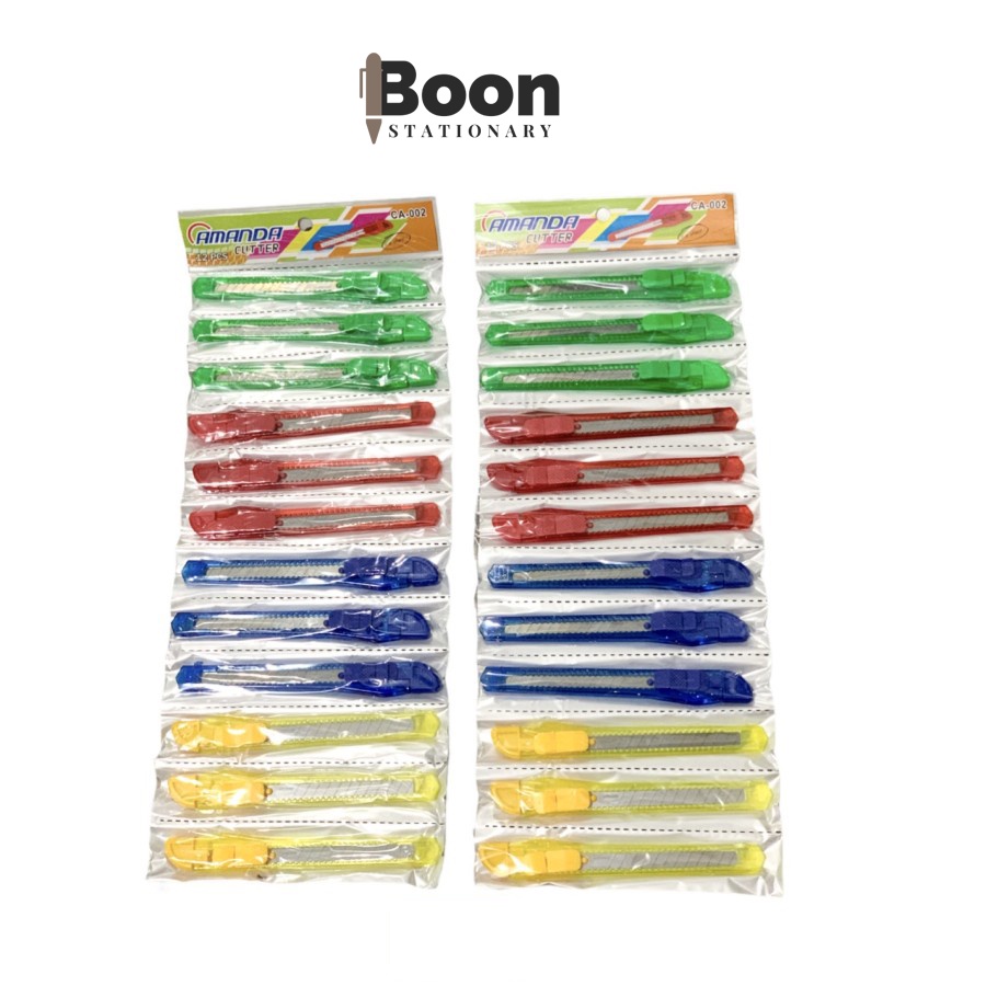 

[ECER] Cutter Plastik Kecil 12,5 CM / Pemotong Kertas Pisau Cutter Silet