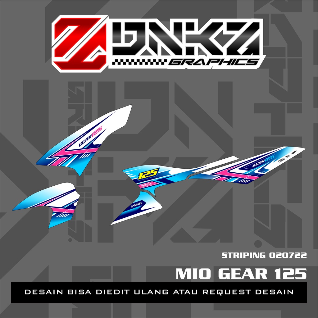 Stiker Mio 125 Gear Decal Striping Mio Gear 125 ST020722 DNKZ
