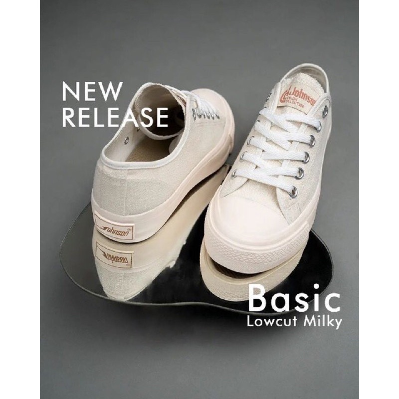 JOHNSON BASIC MILKY LOW Original 100% - jhonson - jonson / milky shoes