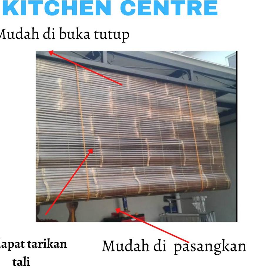 Terbaru.. Kerai Bambu Tirai Bambu Krey Bambu Gorden Bambu 2x2 Meter