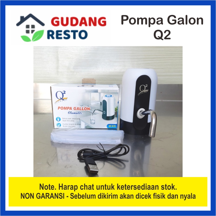 Pompa air galon dispenser elektrik otomatis USB charge mini / Rechargeable Q2 / GSF / Water pump portable