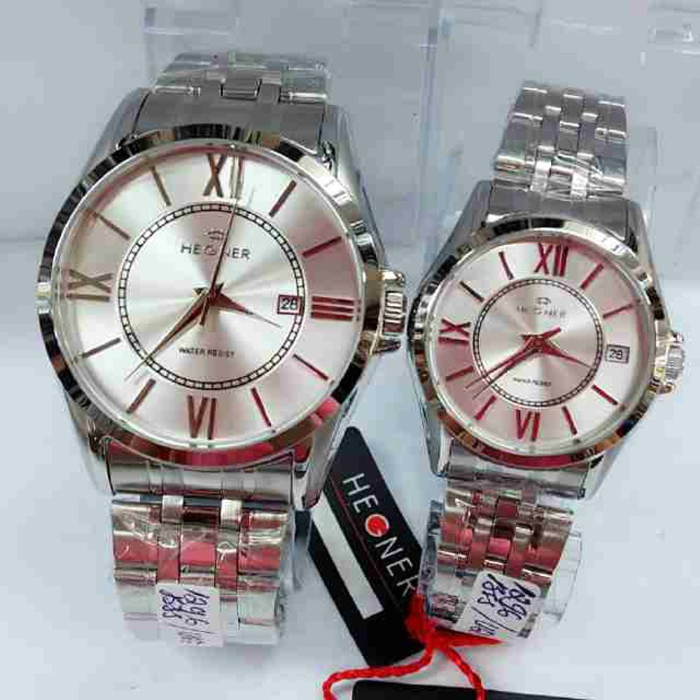 Jam Tangan Original Hegner 1296 Couple Full Silver (hargajam |ac8427)