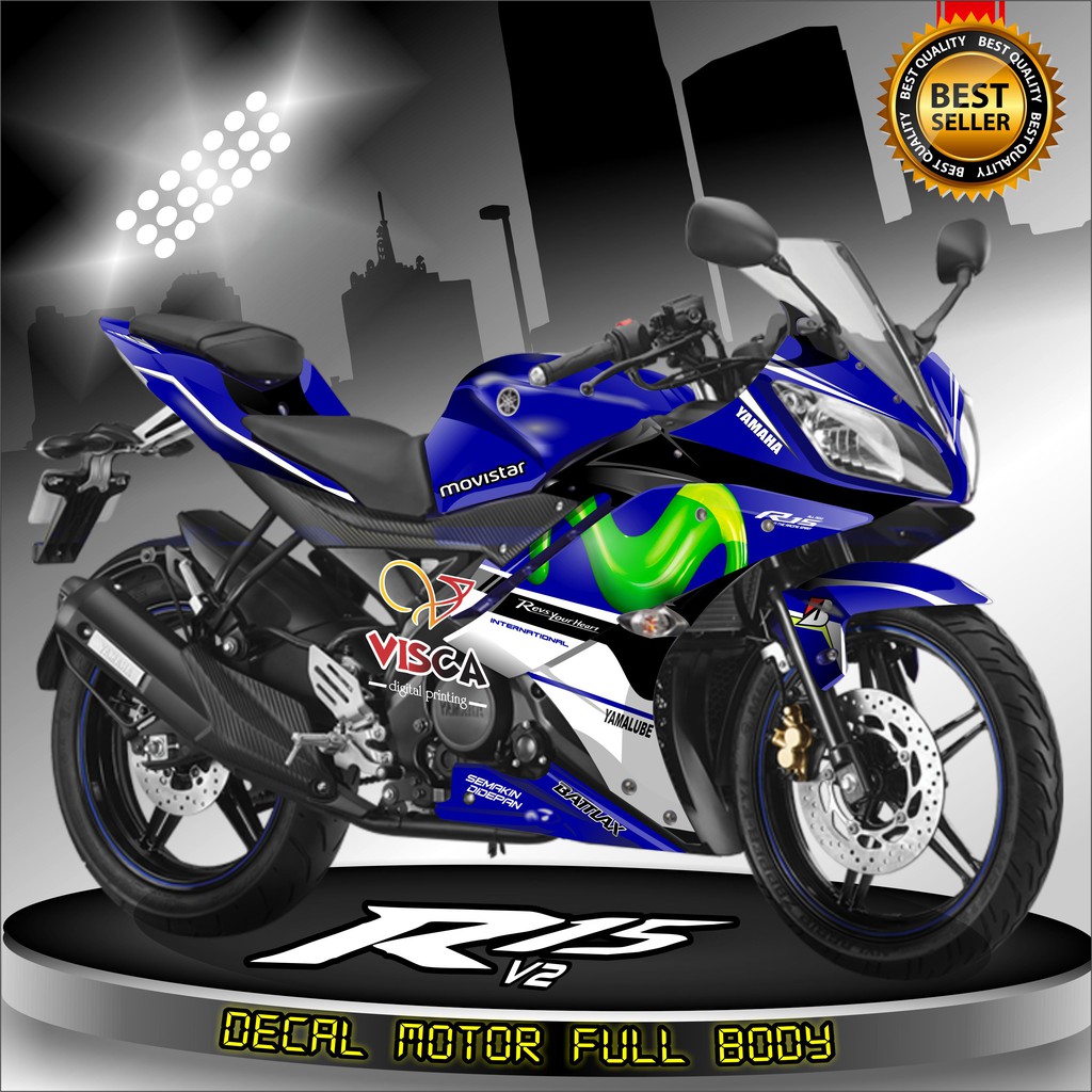 Decal R15 V2 Full Body Stiker R15 V2 Full Body Dekal R15 V2 Movistar
