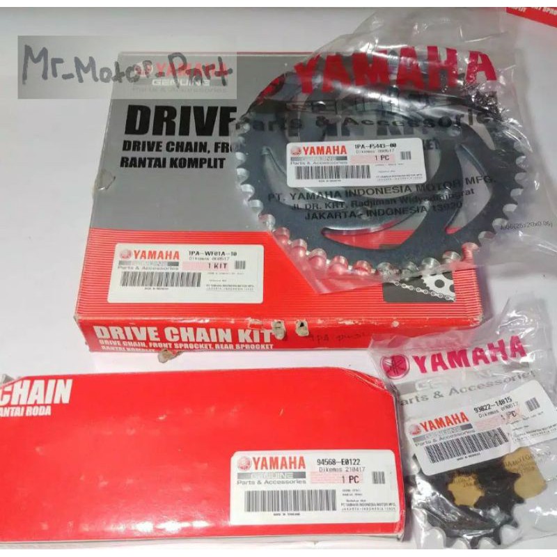 Gear Set gir Set Yamaha Vixion New 2013-2014 2015 2016 1PA ORIGINAL YAMAHA