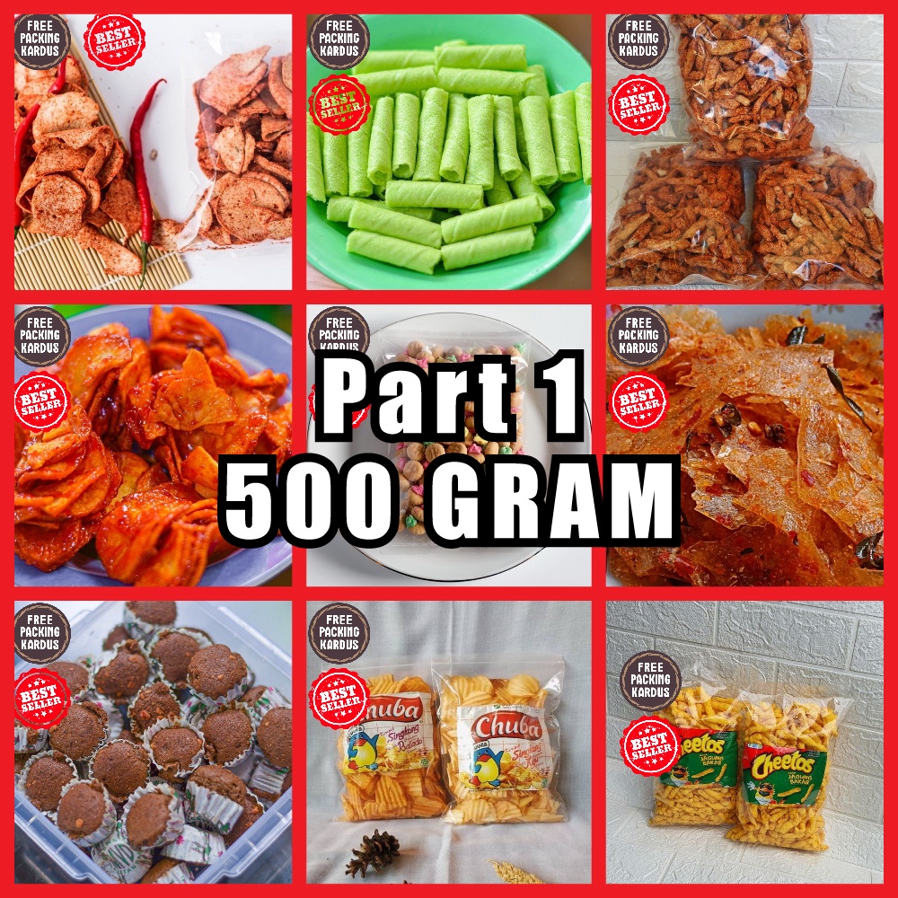 

MAKANAN RINGAN serba 500 gram part 1 snack kiloan cemilan camilan pedas jajanan jadul