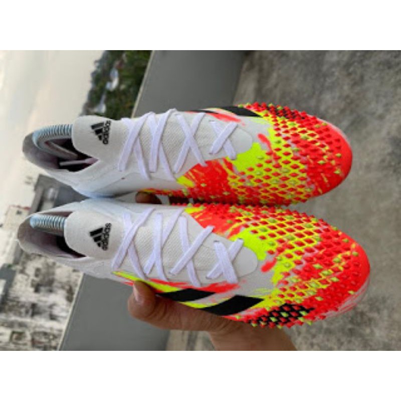 Sepatu Bola Adidas  Predator Mutator 20.1 LOW FG - White Core Black Pop