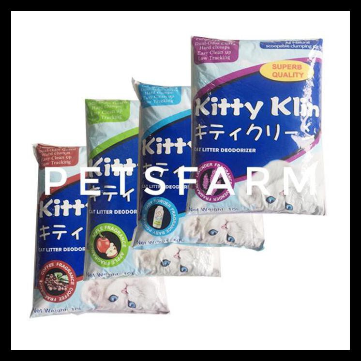 {BISA COD} Pasir Kucing KITTY KLIN 25LITER Gumpal Wangi Cat Litter Kiti klin 25 Liter Cat Sand 25lt