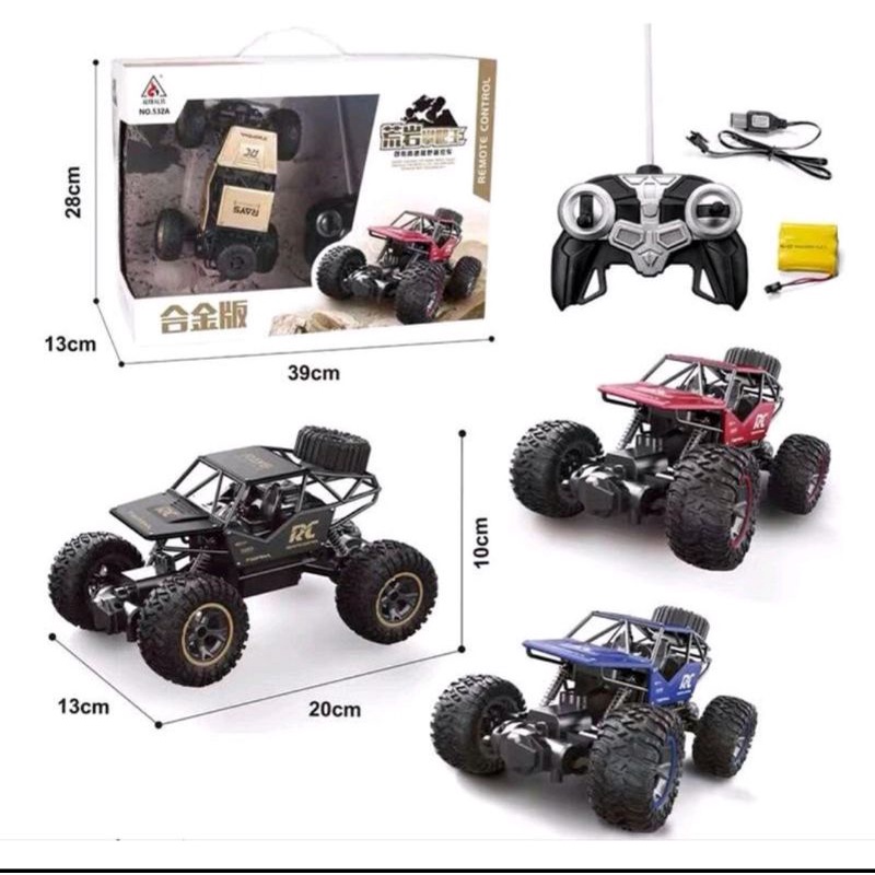 0RC Remote Mainan Mobil Remote Control Rock RC Crawler Offroad Alloy