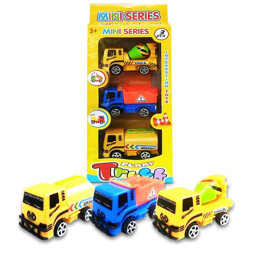 MAINAN FUNNY TRUCK 3PCS TRUCK MINI SERIES (358) MAINAN ANAK