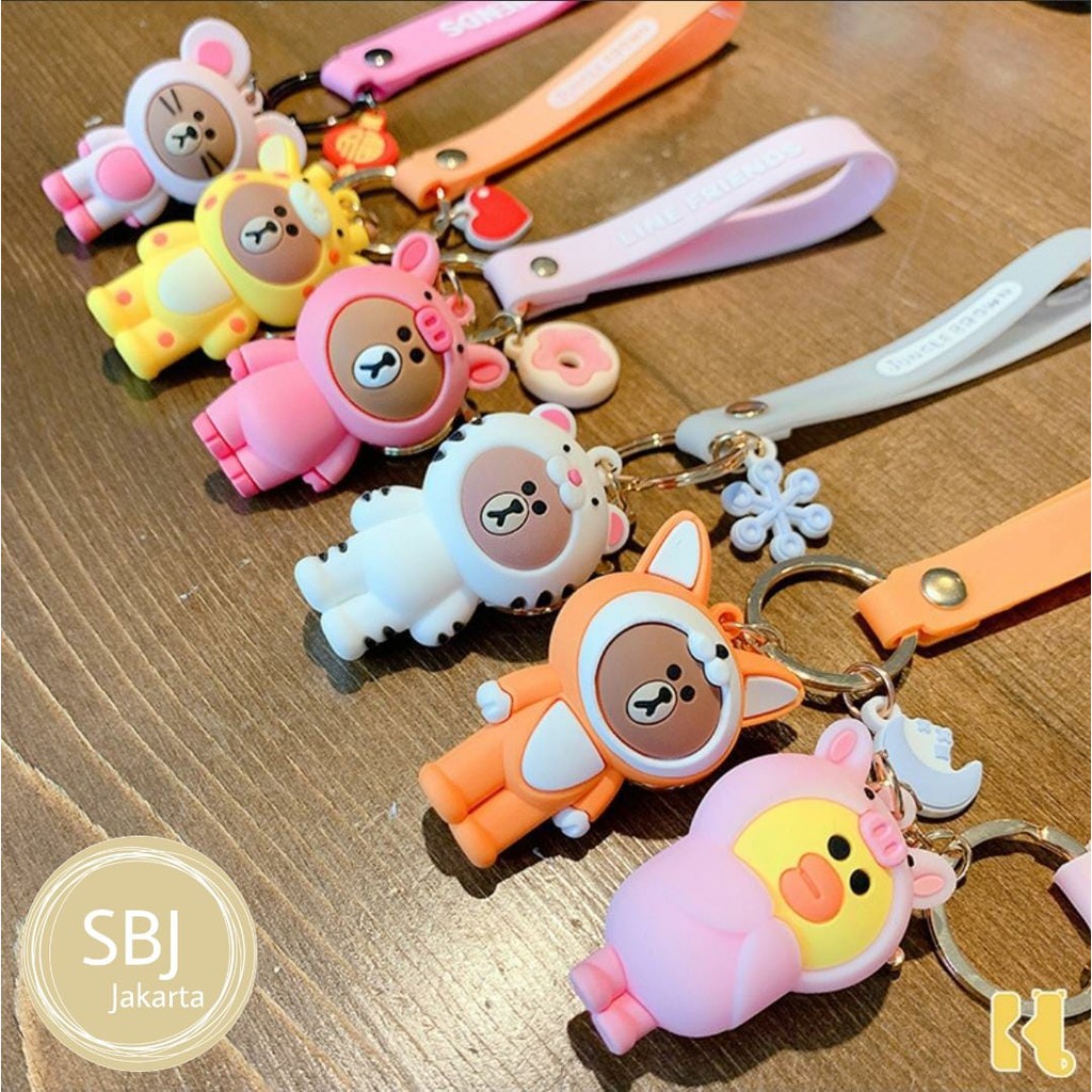 Gantungan kunci Karakter lucu Premium / Keychain karakter Karikatur Lucu