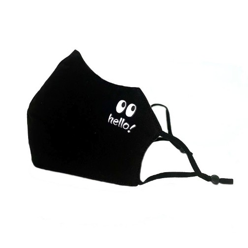 

La Floret 1 pc MC- 24 HELLO EYE BLACK Masker Kain Non-Medis 3 ply