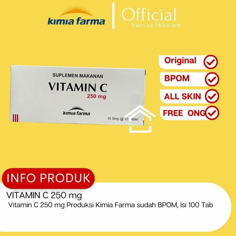 Vitamin C 250 mg Kimia Farma /Vit C 250mg /Vitamin C 250mg