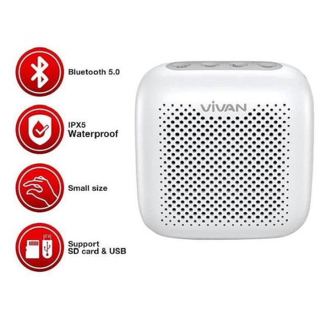 VIVAN Speaker bluetooth extra bass Waterproof speaker wireless Microphone internal Powerfull bass stereo