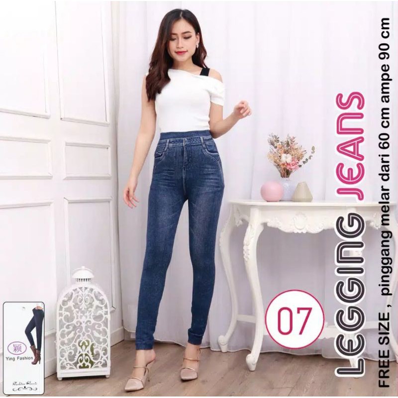 Legging jeans import/legging panjang wanita/legging jeans/Legging sport