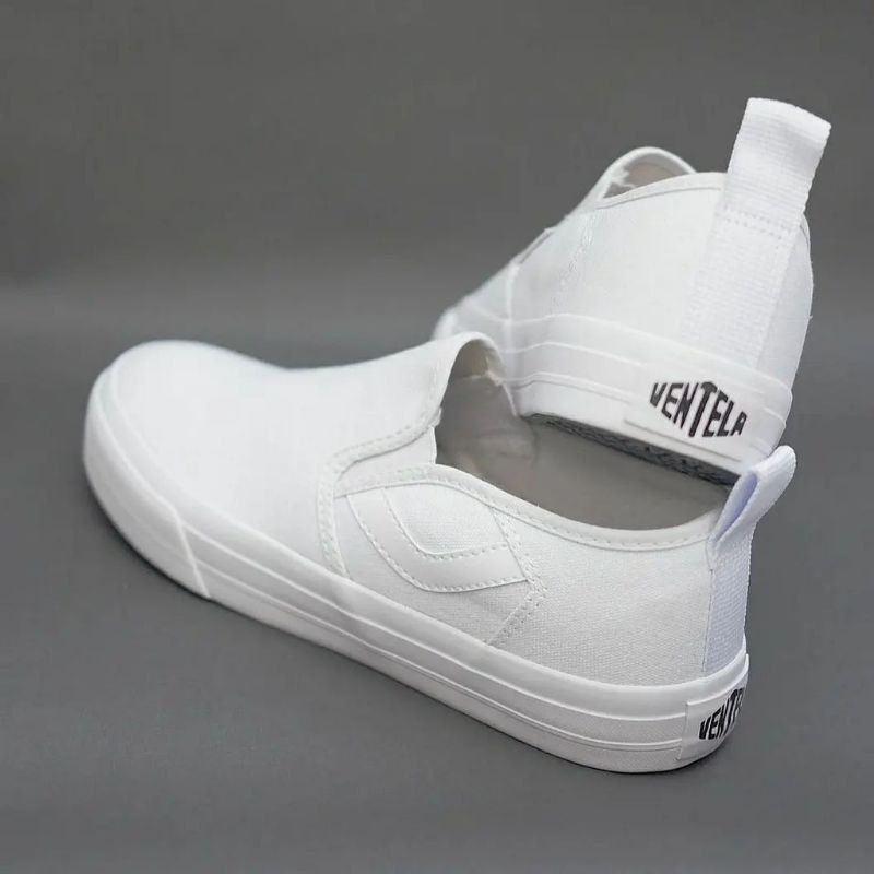 Sepatu Ventela Icon Slip On Black & White Ventella Vantela Original Termurah-8