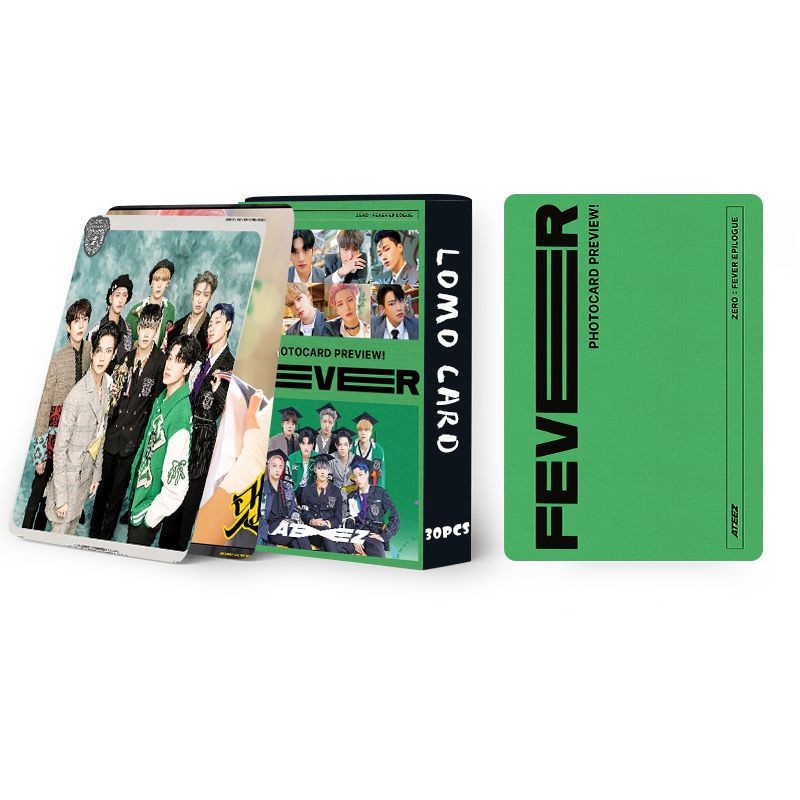 30pcs / Kotak Kartu Foto Lomo KPOP ATEEZ Zero: Fever Album