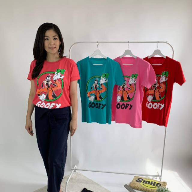 baju kaos atasan motif karakter / kaos disney/ kaos goofy /tshirt goofy