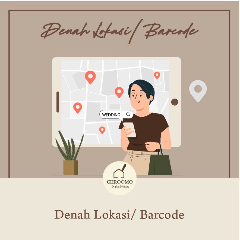 Denah Lokasi dan Barcode untuk Undangan Pernikahan