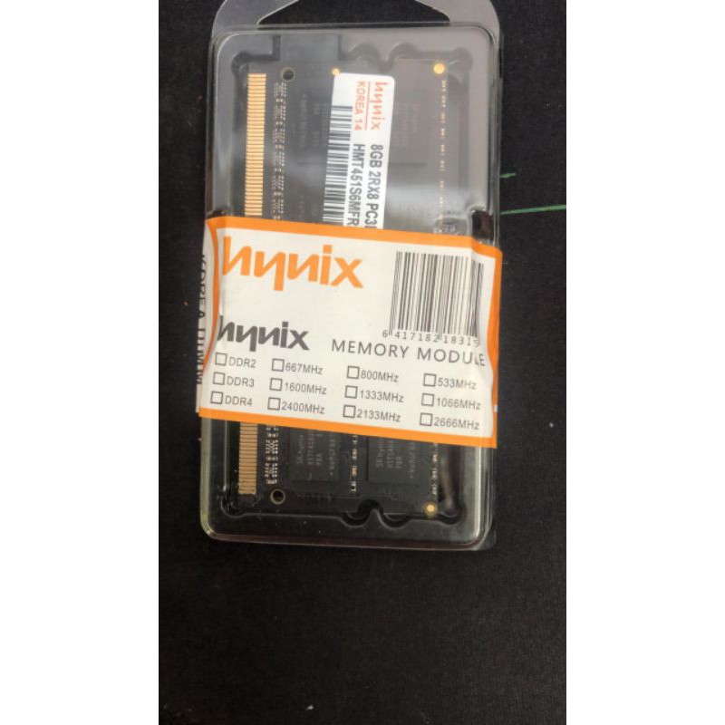 memory ram  sodim DDR3 8 gb