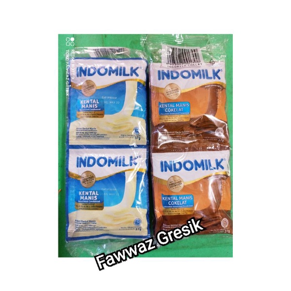 Indomilk Kental Manis Indomilk Putih Coklat Sachet Saset 6x37gr