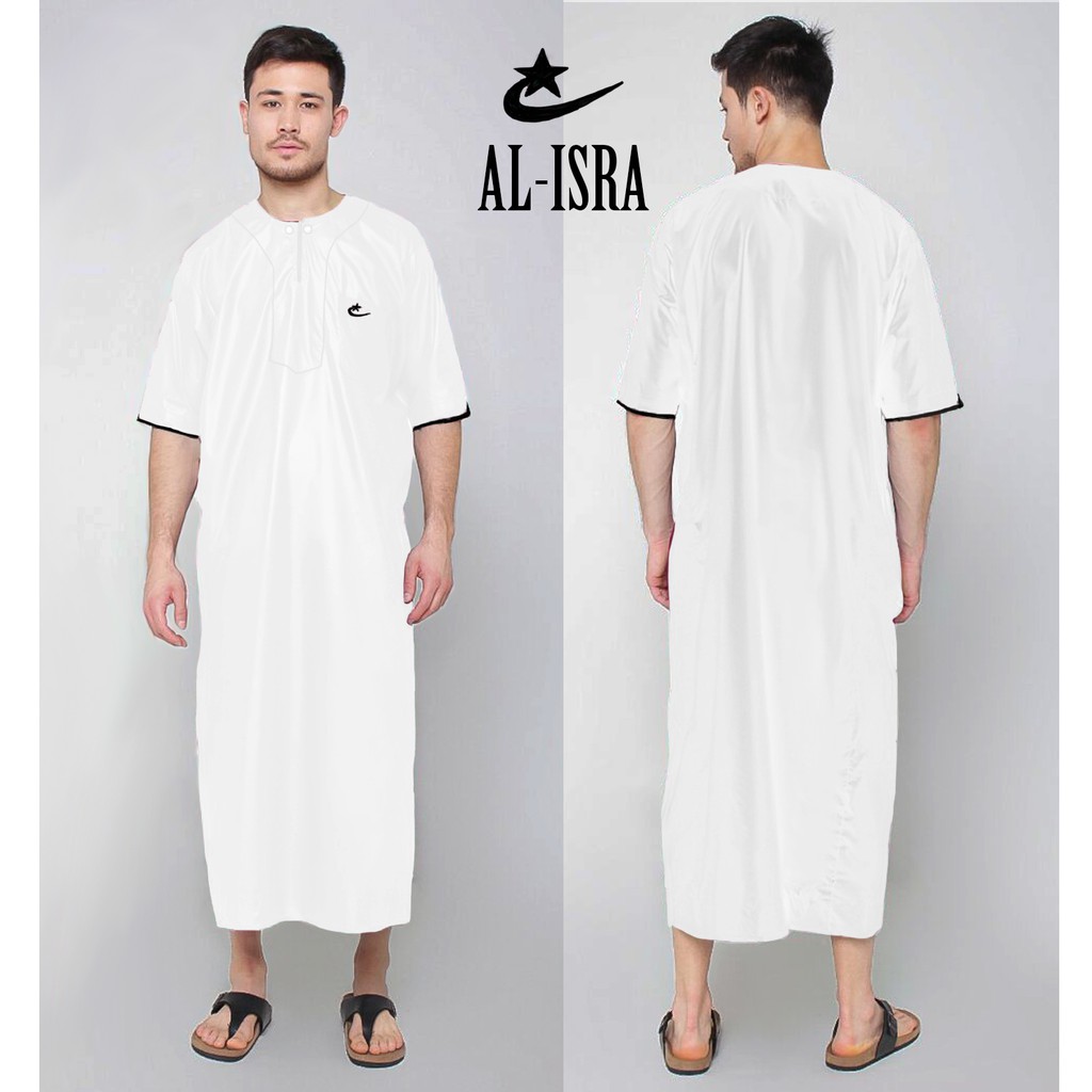 Promo Ramadhan Jubah Arabi - Pakaian Gamis Muslim Pria Lengan Pendek Warna Hanif