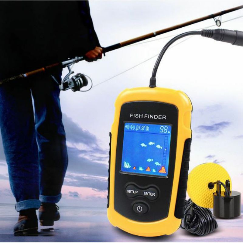 Alat Pelacak Ikan Portable Sonar Fish Finder Cable 4x4 Inch 100M