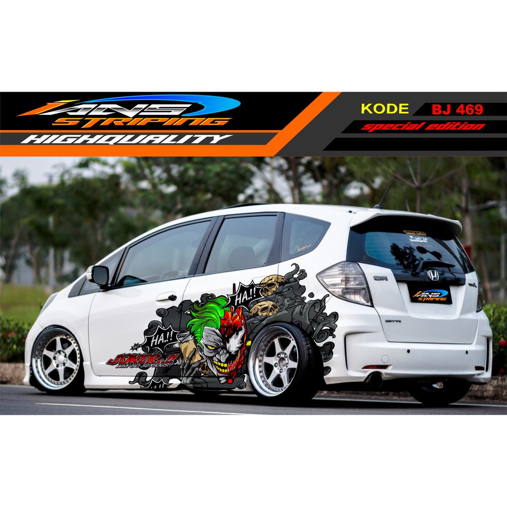 STICKER DECAL MOBIL JAZZ, SIGRA, BRIO, AVANZA, AGYA, YARIS / VARIASI STICKER MOBIL JOKER / STIKER