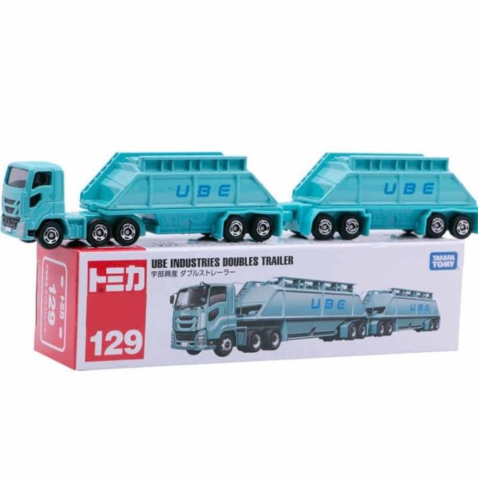 Tomica Long 129 UBE Industries Doubles Trailer Diecast Truck