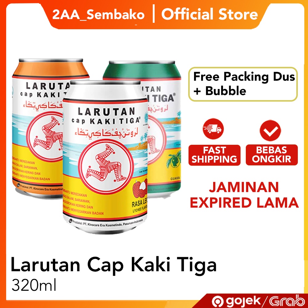 

Larutan Cap Kaki Tiga Rasa Leci / Jambu / Jeruk 320Ml 320 Ml Kaki 3