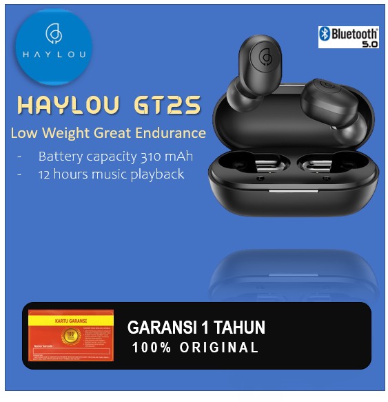Haylou GT2S TWS Bluetooth Headset AAC DSP Wireless Stereo